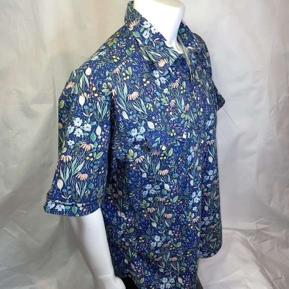 Rockmount Ranch Wear Tru-west Short Sleeve Shirt Large Hawaiian Rousseau Floral - Picture 16 of 16